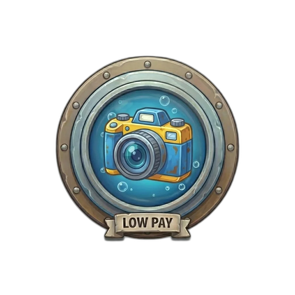 Razor Shark Unterwasserkamera Low-Value-Symbol