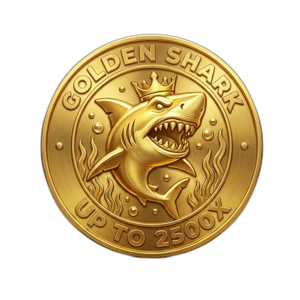 Razor Shark Golden Shark coin symbol erscheint im Razor Reveal mit Multiplikatorwerten bis zu 2500x