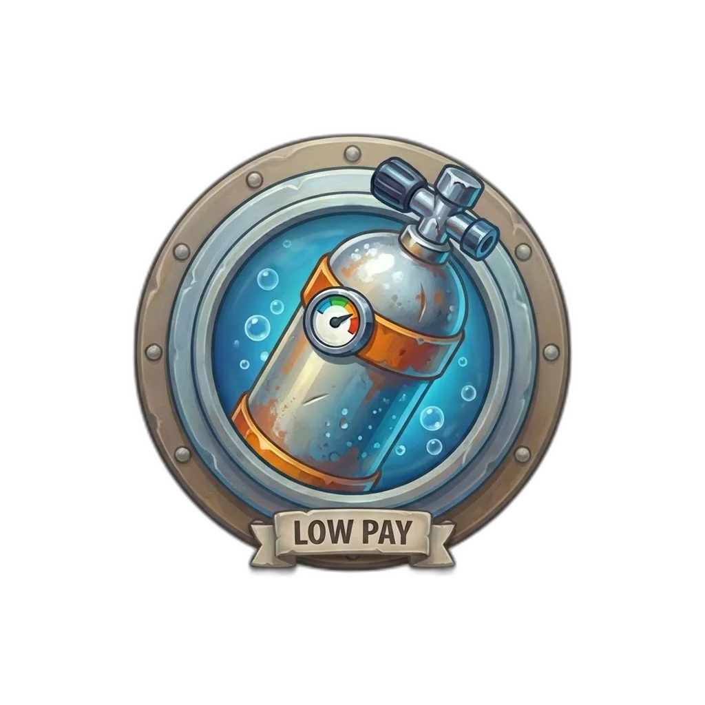 Razor Shark Sauerstoffflasche Low-Value-Symbol zahlt 0,05x bis 2,5x